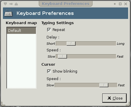 Keyboard Preferences